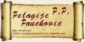 Pelagije Paučković vizit kartica